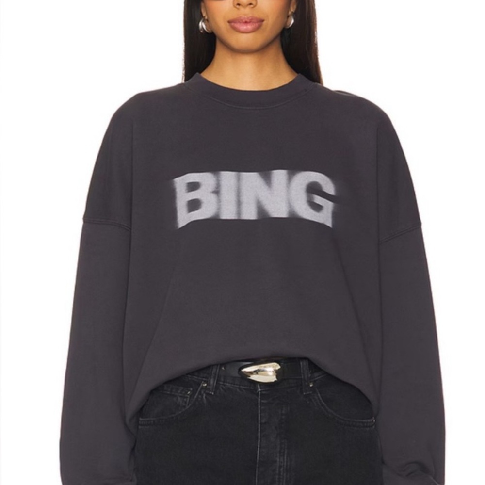 Anine Bing Silver Gray Oversized Sweater